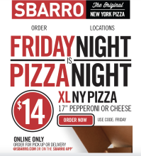 sbarro pizza friday